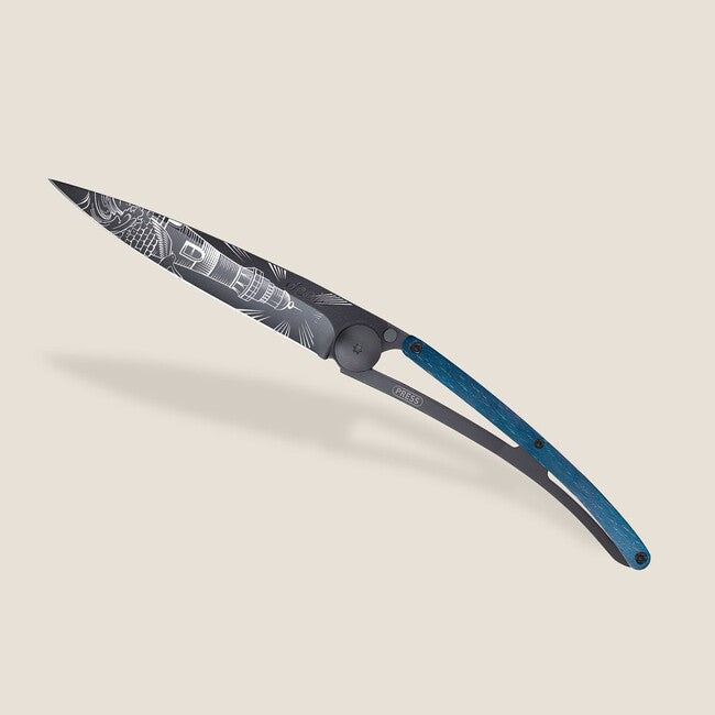 Deejo Tattoo briceag Black blue beech Lighthouse