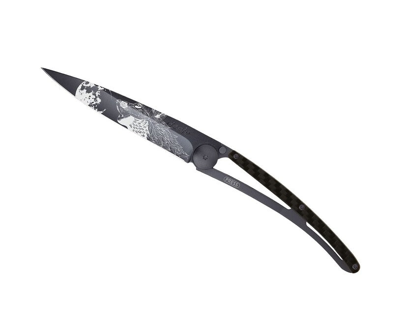 Deejo Tattoo briceag Howling, Black carbon