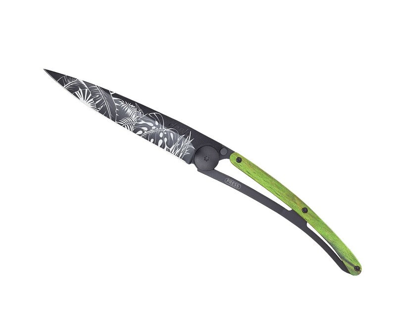 Deejo Tattoo briceag Jungle, Black green beech