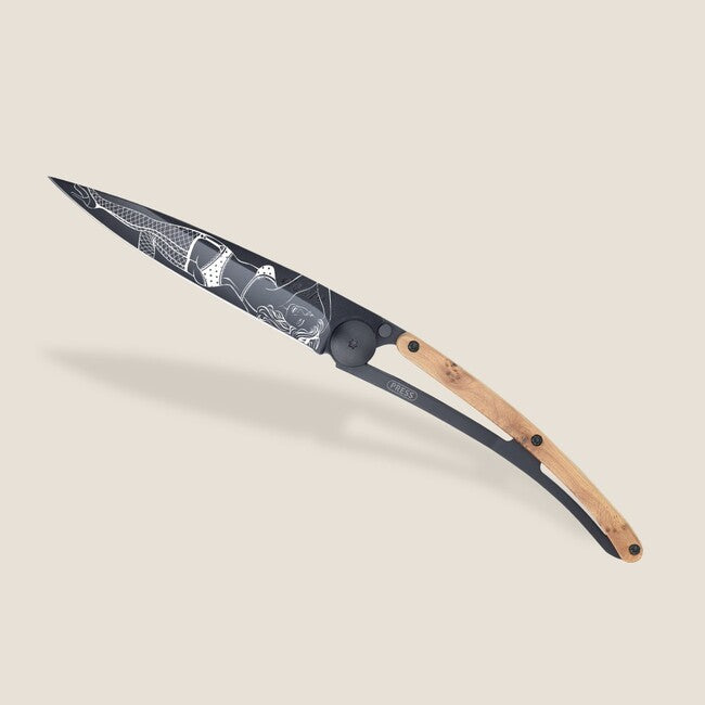 Deejo Tattoo briceag Black juniper wood Pin up