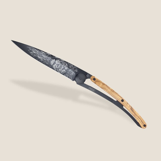 Deejo Tattoo briceag Black olive wood, Leo