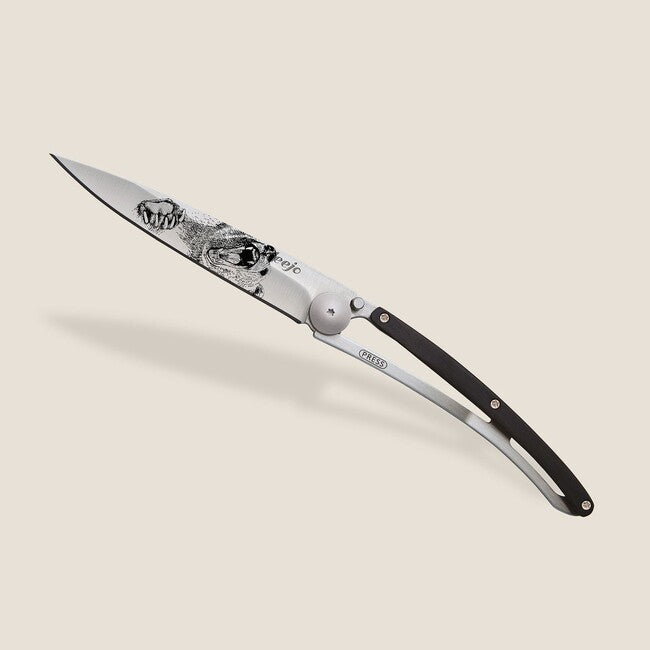 Deejo Tattoo briceag grizzly, lemn de ebonit