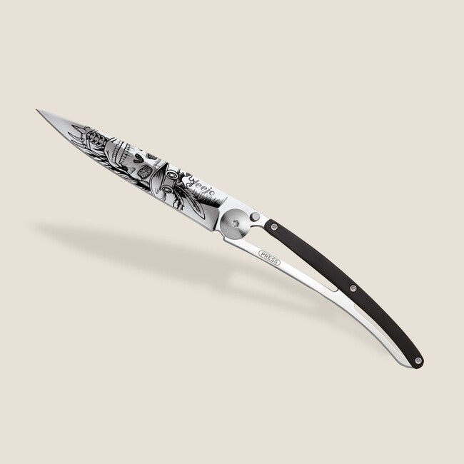 Deejo Tattoo Mirror briceag ebony wood Dandy Skull