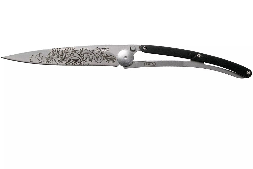 Deejo Tattoo Viking briceag ebony wood