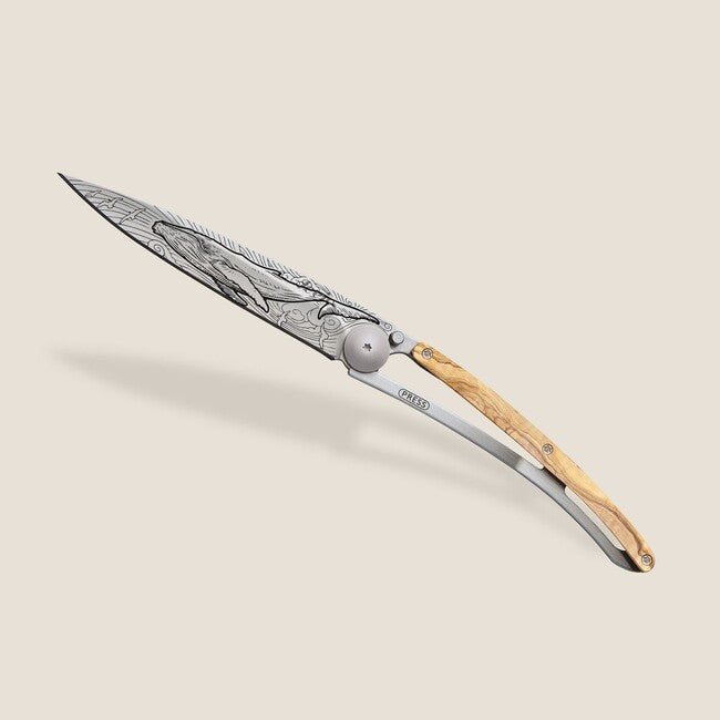 Deejo Tattoo briceag Wood Whale