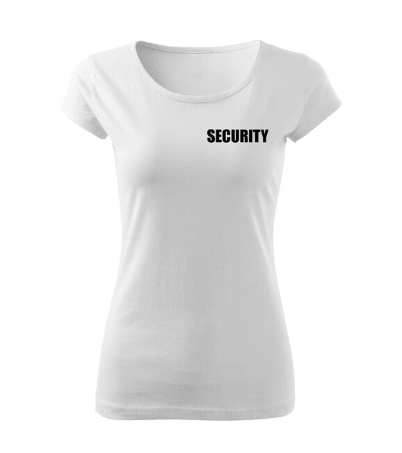 DRAGOWA SECURITY tricou pentru femei cu inscripție, alb