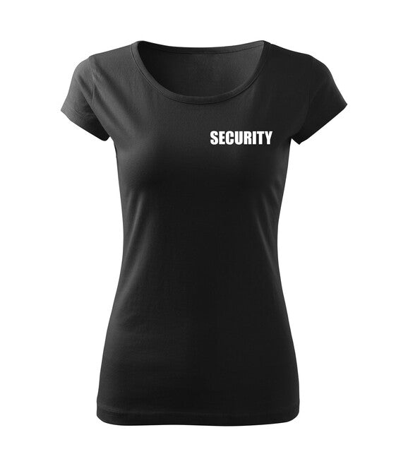 DRAGOWA SECURITY tricou pentru femei cu inscripție, negru
