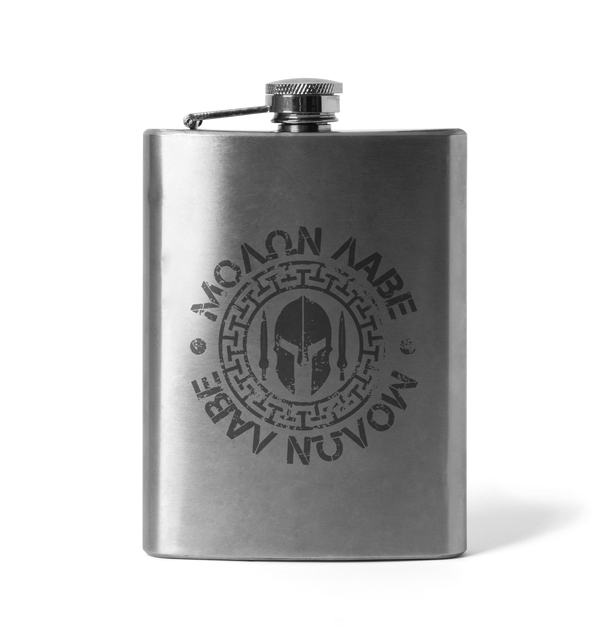 DRAGOWA ploscă Molon Labe gravată 210 ml