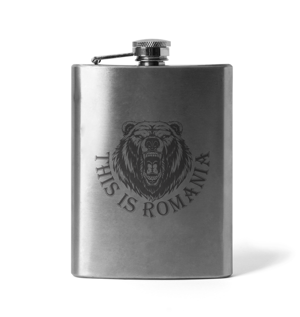 DRAGOWA Ploscă gravată urs român 210 ml