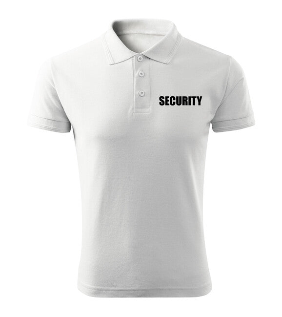 DRAGOWA SECURITY tricou polo, alb