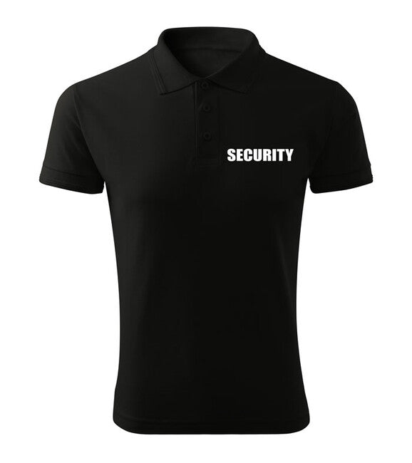 DRAGOWA SECURITY tricou polo, negru