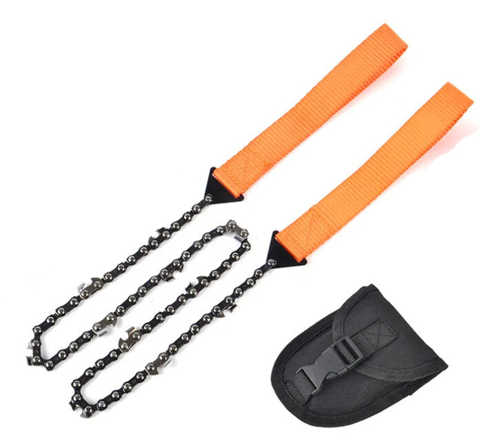 DRAGOWA Tactical Billy ferăstrău lanț de supraviețuire cu husă din nylon, portocaliu