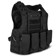 DRAGOWA Heavy Duty vestă militară, neagră