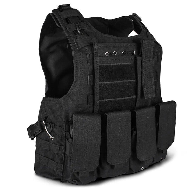 DRAGOWA Heavy Duty vestă militară, neagră