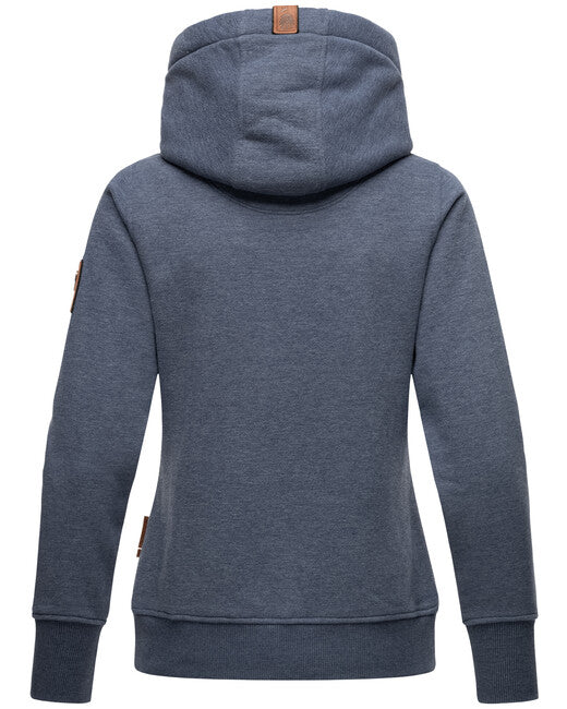 Navahoo Namikaa hanorac cu glugă pentru femei, Dusty blue mel.