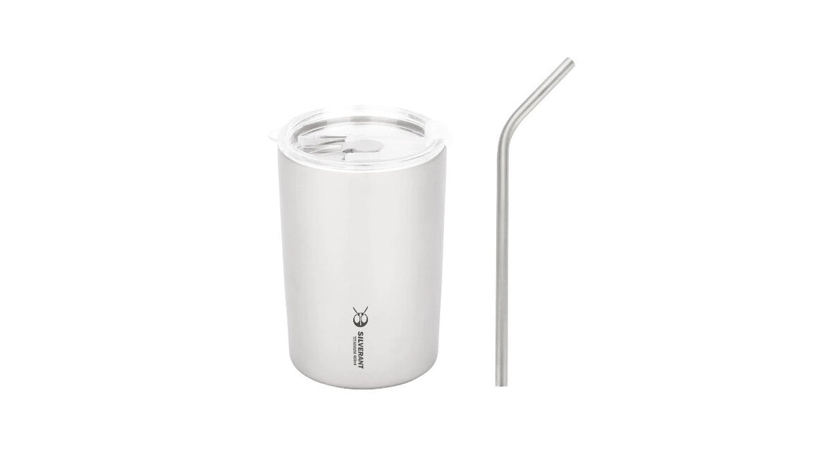 Silverant cană din titan cu pai cu pereți dubli 400 ml