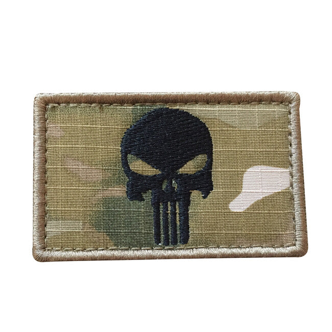 WARAGOD emblemă Embroidery Rectangle Punisher Flag Patch Multicam