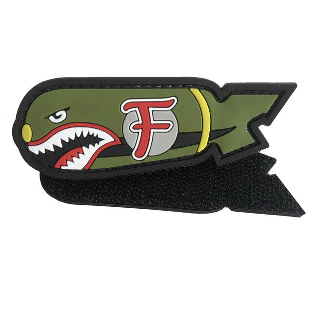 WARAGOD emblemă F Bomb Shark PVC Patch, Full Color