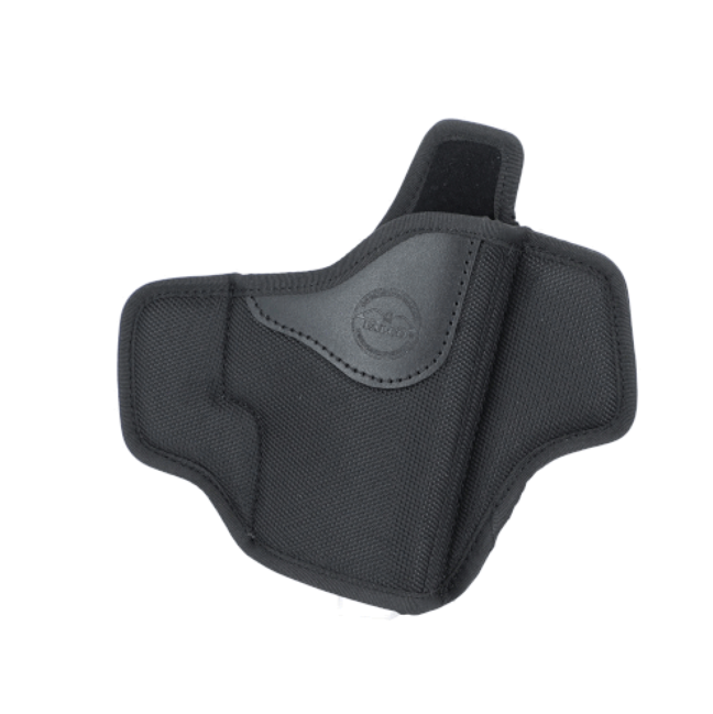 Falco Mayer OWB toc deschis din nailon pancake pentru curea compatibil cu pistolul Glock 19, negru, drept