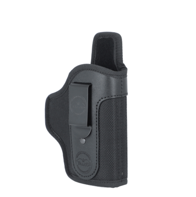 Falco Smith IWB toc nailon pentru purtare în interiorul pantalonilor compatibil cu pistolul Glock 43X, negru drept