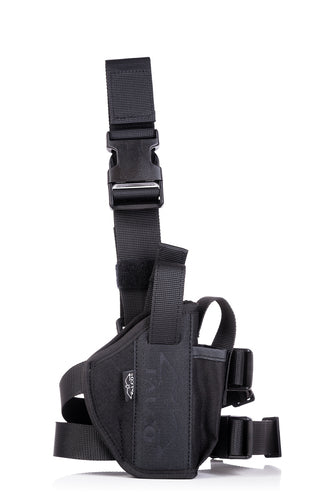 Husă de coapsă Falco Swanson cu încărcător compatibil cu pistolul Glock 17, negru