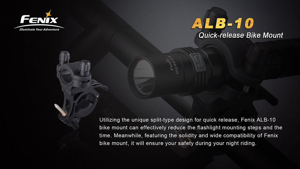 Fenix ALB-10 suport pentru lanterne pe bicicletă