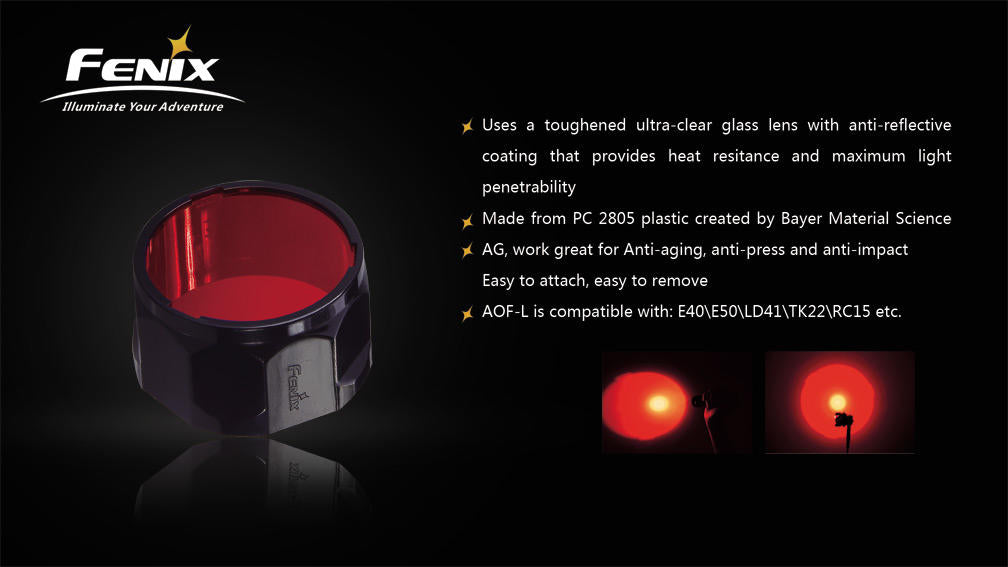 Fenix AOF-M filtru pentru lanterne, roșu