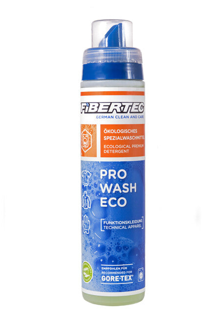 Fibertec Pro Wash Eco detergent concentrat pentru îmbrăcăminte impermeabilă și respirantă, 250 ml