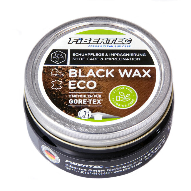 Fibertec Shoe Wax Eco ceară pentru îngrijire intensivă a pielii încălțămintei, neagră, 100 ml