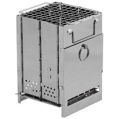 Fox Outdoor grill de călătorie pliabil cu grătar din oțel inoxidabil