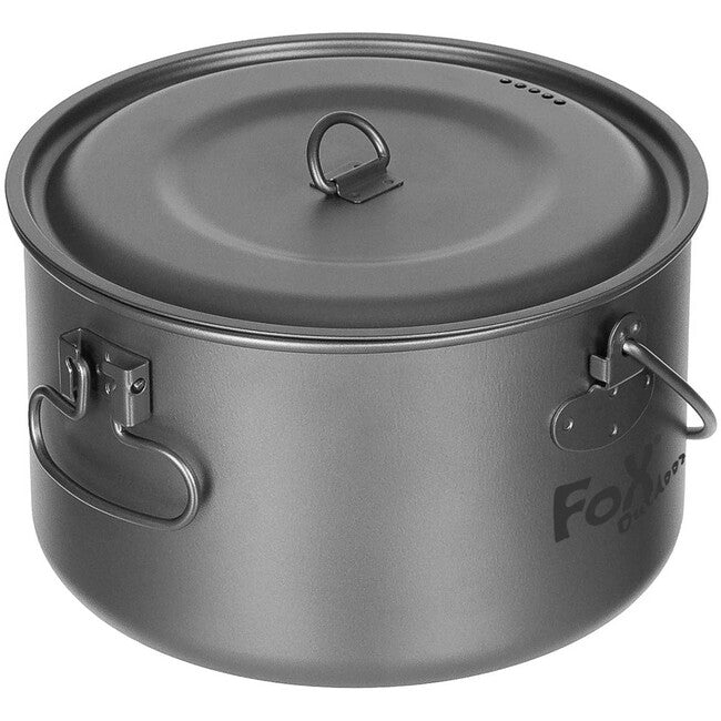 Fox Outdoor oală din titan cu capac, cca 1,95 L