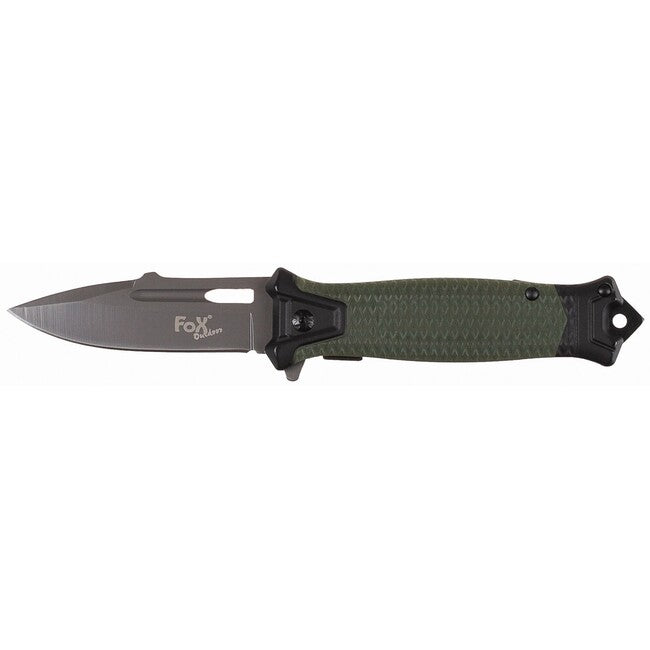 Fox Outdoor Jack briceag cu o mână Snake, OD verde, mâner din metal