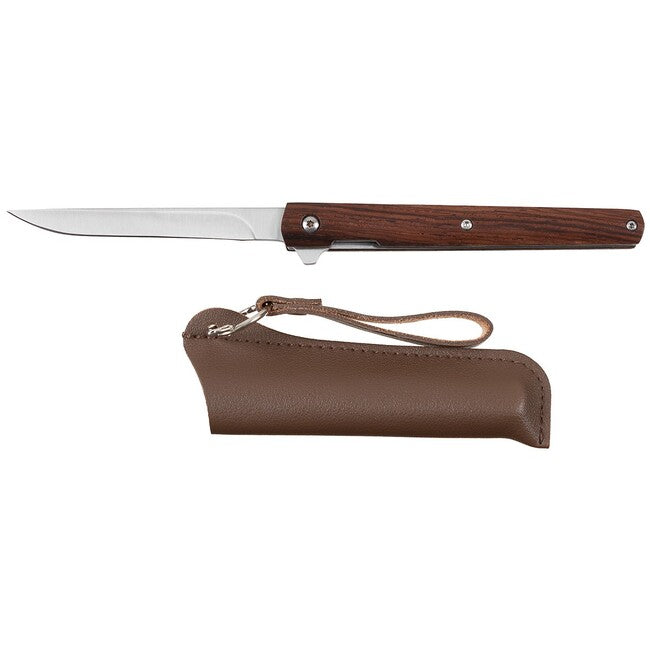 Fox Outdoor Jack Slim briceag cu o mână, mâner din lemn