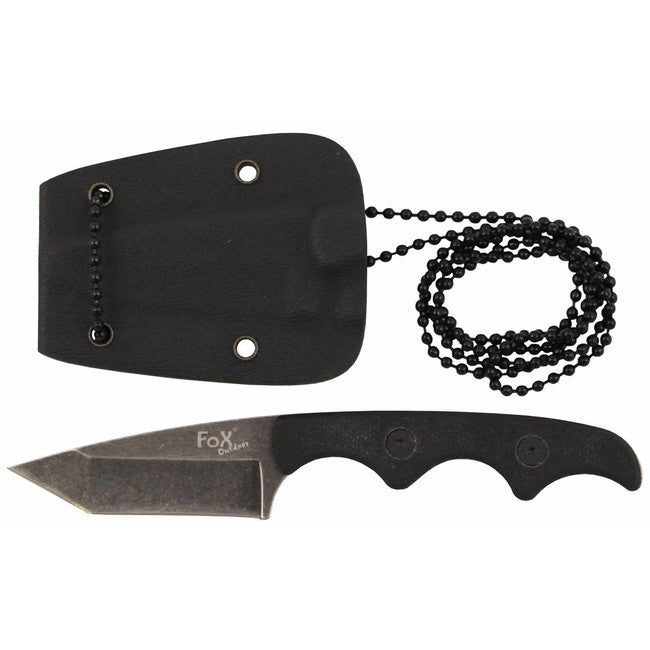 Fox Outdoor Neck II cuțit pe gât, negru