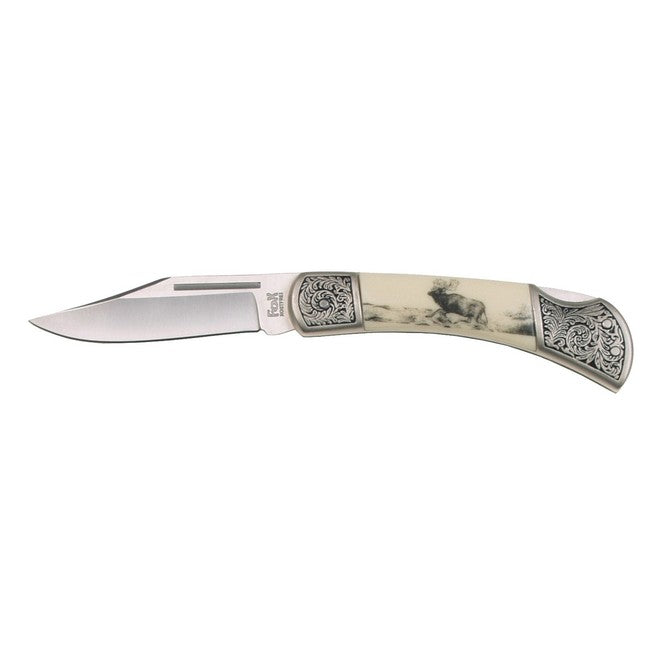 Fox Outdoor cuțit pliabil cu model de cerb