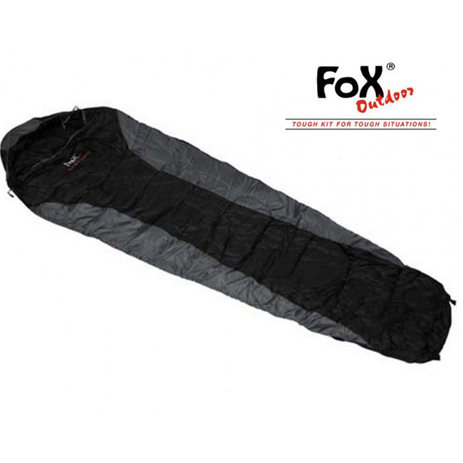 Fox Mumia sac de dormit economic +/-0°C, negru-gri
