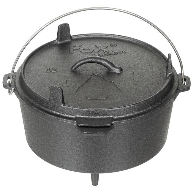 Fox Outdoor Dutch Oven oală pe foc din fontă, cca 5,7 l