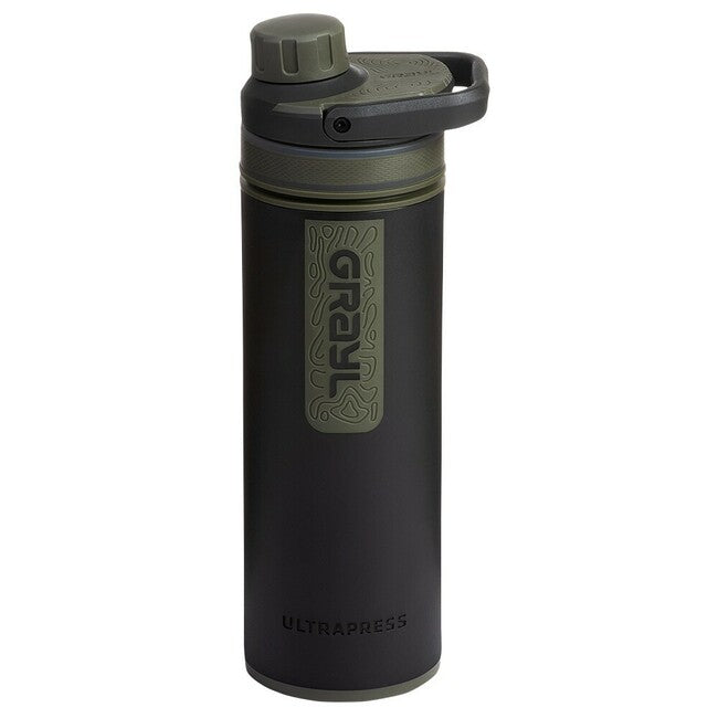 GRAYL UltraPress sticlă de filtrare 500 ml, neagră-verde