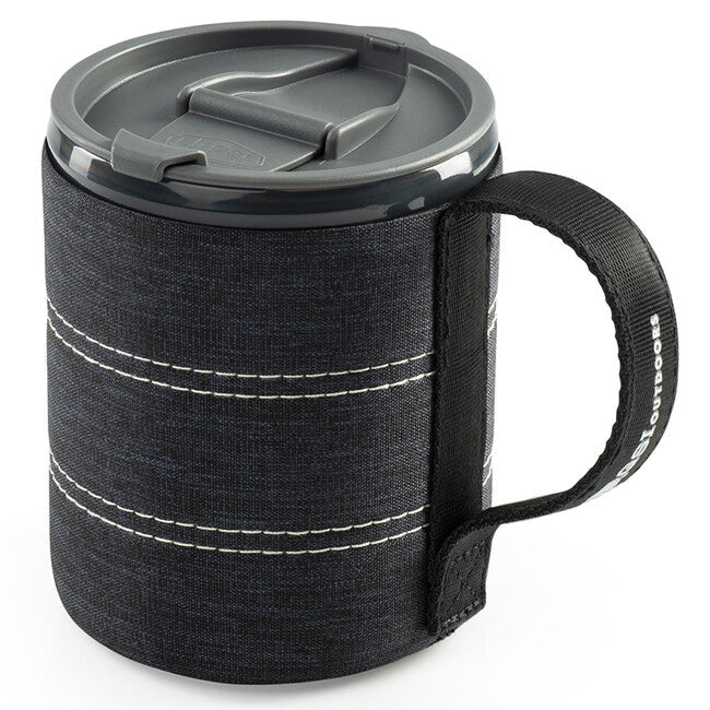 GSI Outdoors Infinity Backpacker Mug cană pentru copii cu pai 550 ml, neagră
