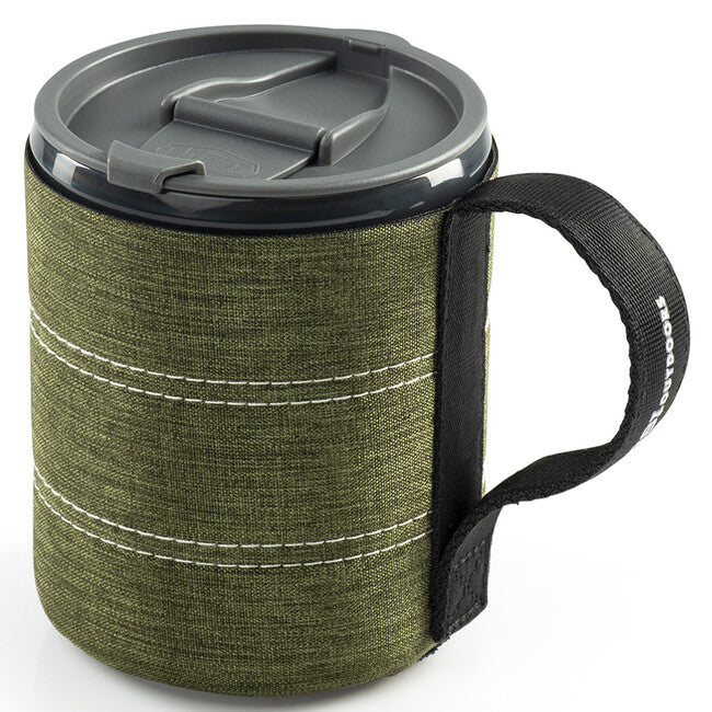 GSI Outdoors Infinity Backpacker Mug cană pentru copii cu pai 550 ml, verde
