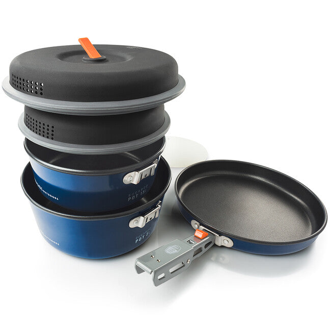 GSI Outdoors Bugaboo Ceramic Camper set de camping cu oale Small 1.5 + 2 l Base