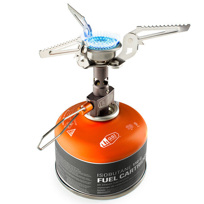 GSI Outdoors Pinnacle Canister Stove arzător de trekking pe gaz, argintiu