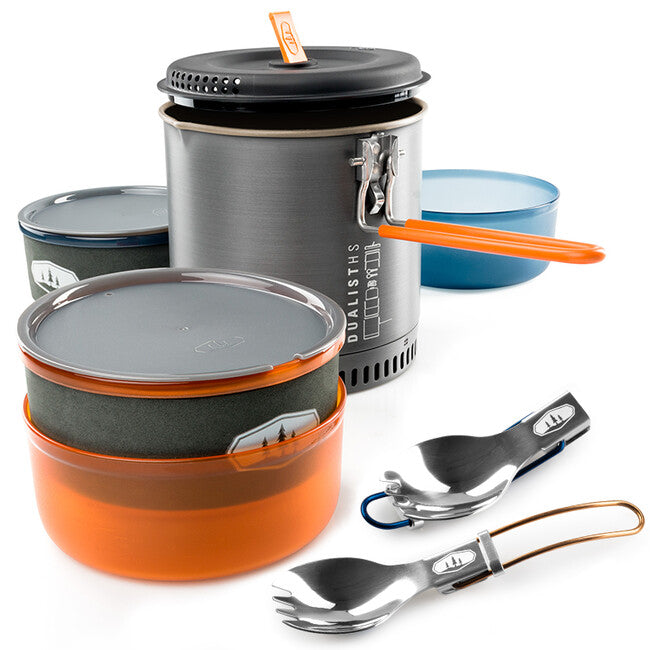 GSI Outdoors Halulite Dualist HS set de tacâmuri pentru 2 persoane 1.8 l
