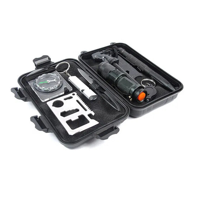 DRAGOWA Tactical set Outdoor pentru supraviețuire 10în1, Pine, mic