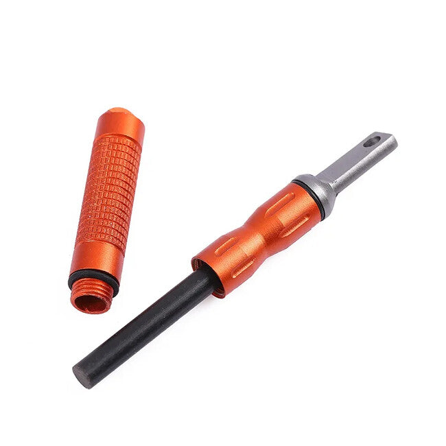 DRAGOWA Tactical Redflame amnar de buzunar rezistent la apă din magneziu, negru