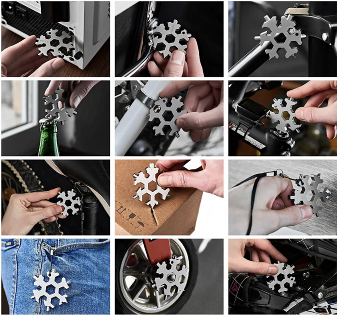 DRAGOWA Tactical Multitool inoxidabil 19în1 Hollow, silver