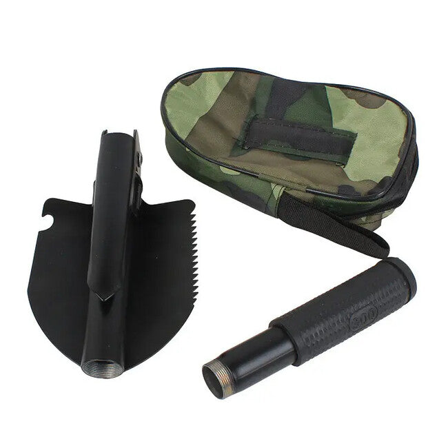 DRAGOWA Tactical Dakota lopată tactică pliabilă și ciocan cu husă, neagră