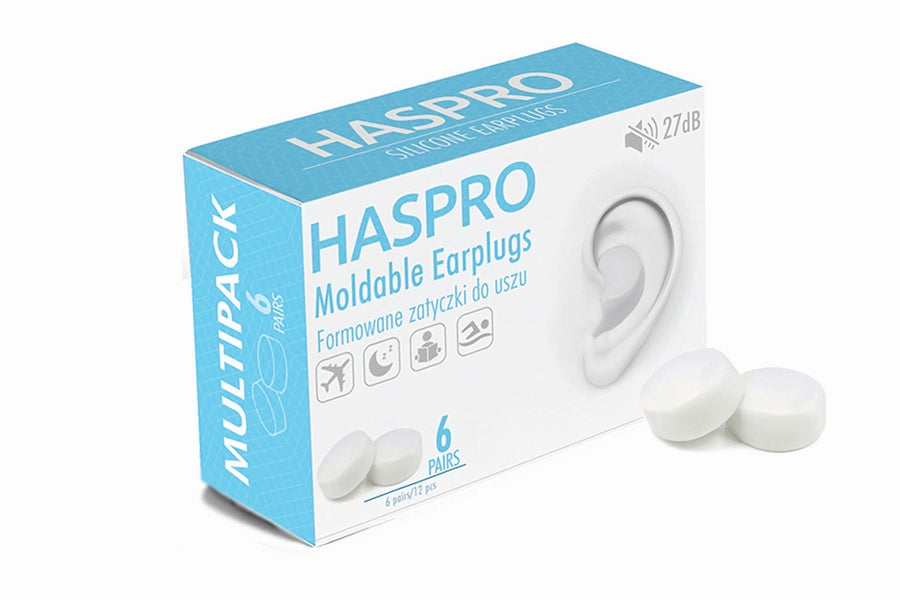 HASPRO 6P dopuri de urechi din silicon, alb