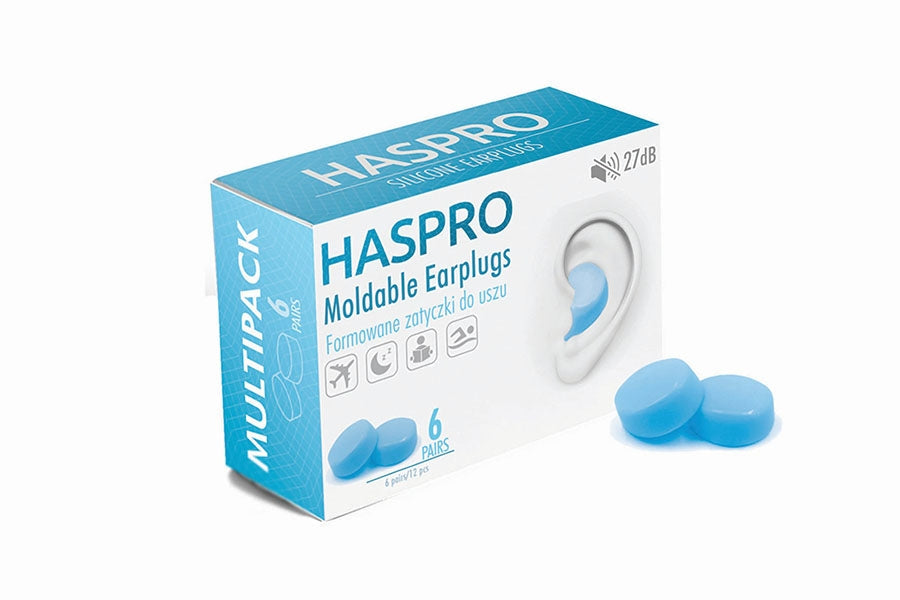 HASPRO 6P dopuri de urechi din silicon, albastru