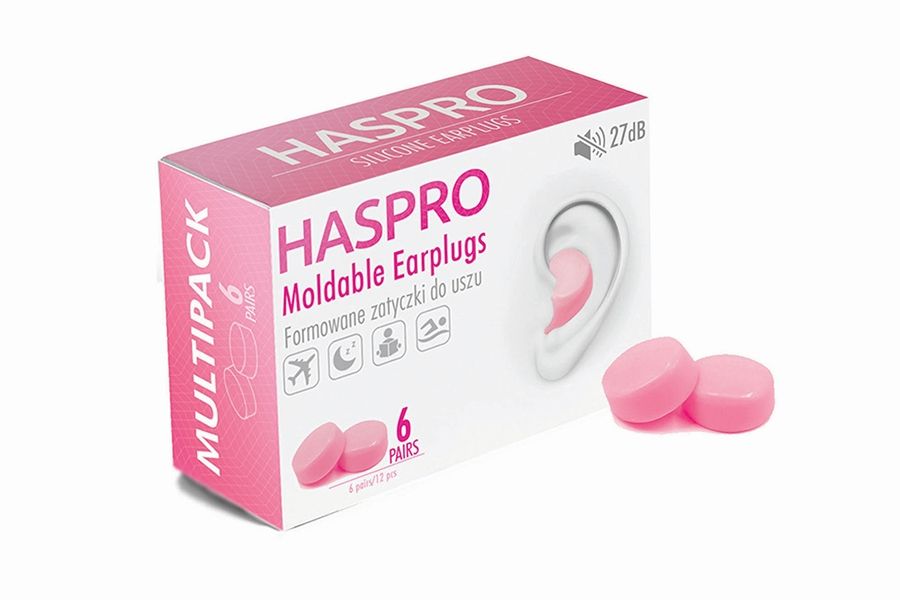 HASPRO 6P dopuri de urechi din silicon, roz